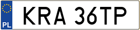 Trailer License Plate